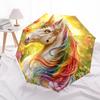 1 PC Automatic Folding Umbrella - Unicorn Fantasy Pattern, Portable & Foldable Design with 8 Ribs, Christmas Birthday Gifts