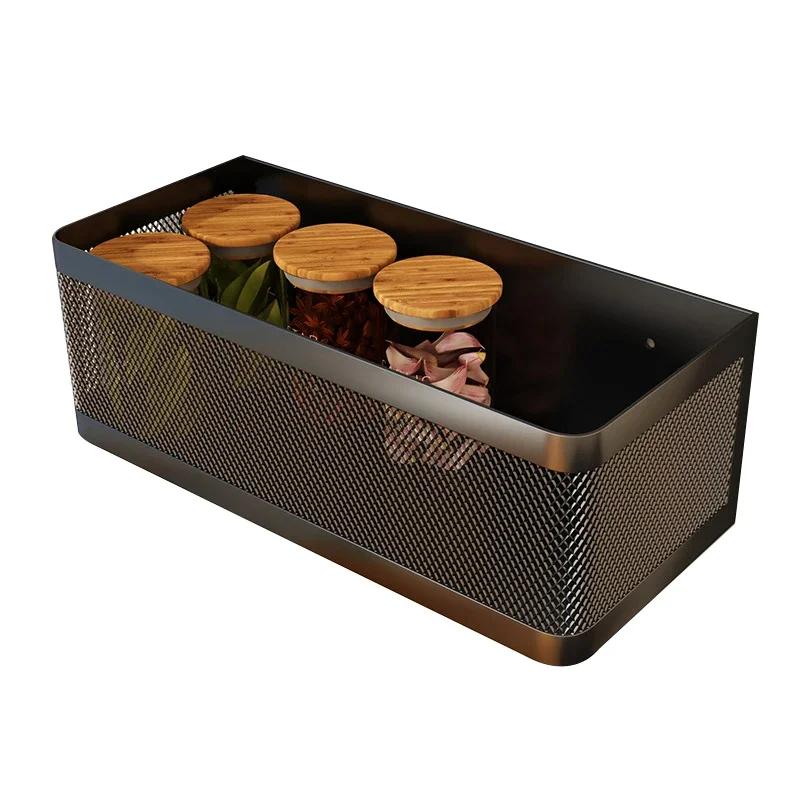 Magnetic Refrigerator Side Storage Rack Iron Saves Space, Side Hanging Basket Kitchen Organizer Shelf Family Summary Rack