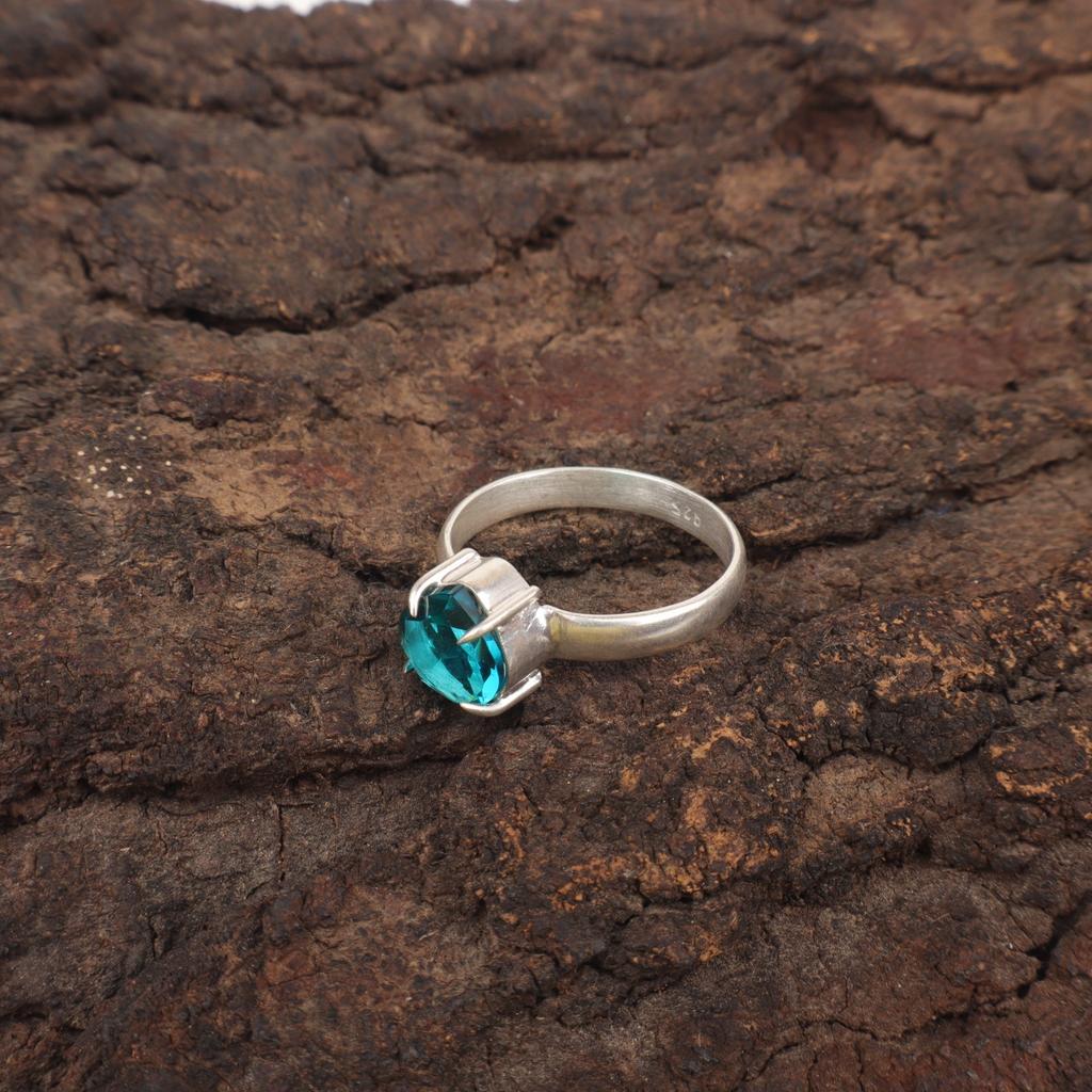 Heart Natural Apatite Sterling Silver New Statement Birthday Gift Ring Jewelry RR-43-4