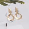 Gold Color Water Drop Women Dangle Earrings Cut Out Metal Geometric Statement Drop Earrings for Ladies Casual Versatile Earrings