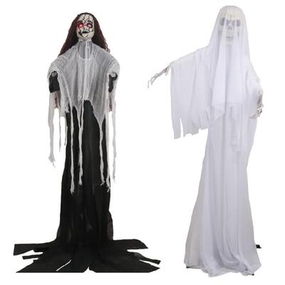 Frightening Grim Reapers Hauntingly Realistic Halloween Skull Props with Voice Activated Sounds Party Decorations