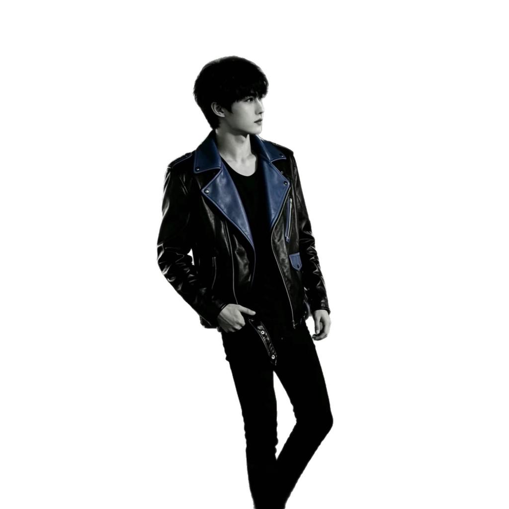 Autumn and winter new lapel leather jacket sheep locomotive gram men's leather jacket European and American large size men's coat