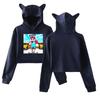 Icrimax Hoodie Women Long Sleeve Cropped Sweatshirts Female Casual Streetwear Crop Tops