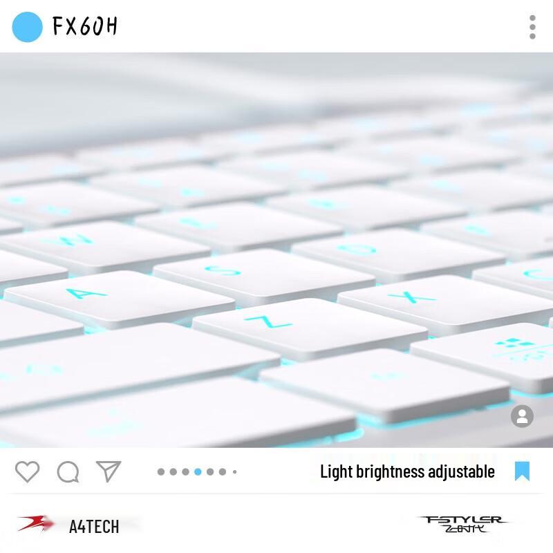 A4TECH FX60H Ultra-thin Backlit Wired Keyboard