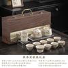 Plant ash Kung Fu tea set, household light luxury retro ceramic tea set, the whole set of annual meeting awards and commemorative gifts