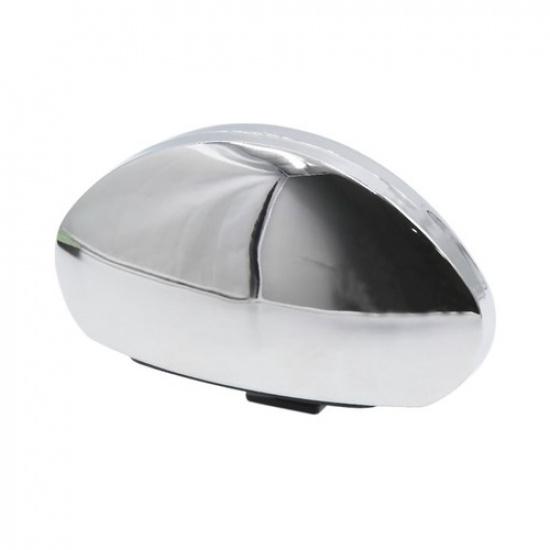 Silver Tone Universal Car Wide Angle Half Oval Rear View Blind Spot Mirror