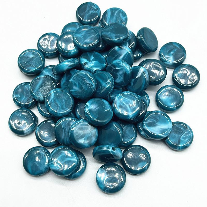 20pcs 15mm Imitation Natural Stone Beads Oval Shape Acrylic Beads for Jewelry Making DIY Handmade Earring Accessories