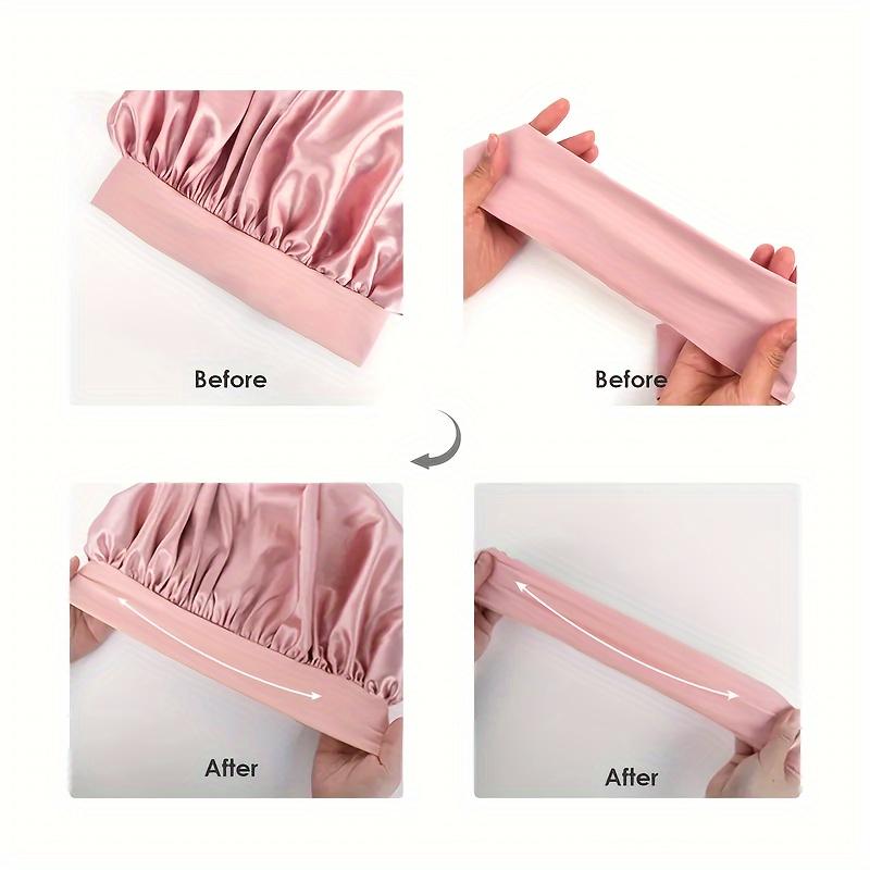 Satin Silky Bonnet With Adjustable Tie Band, Lightweight Sleeping Hair Cap For Women Men, Hair Care Night Bonnet
