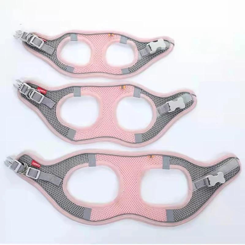Dog Cat Harness Vest Chest Rope Set Reflective Breathable Adjustable Pet Harness for Small Medium Dogs Outdoor Walking