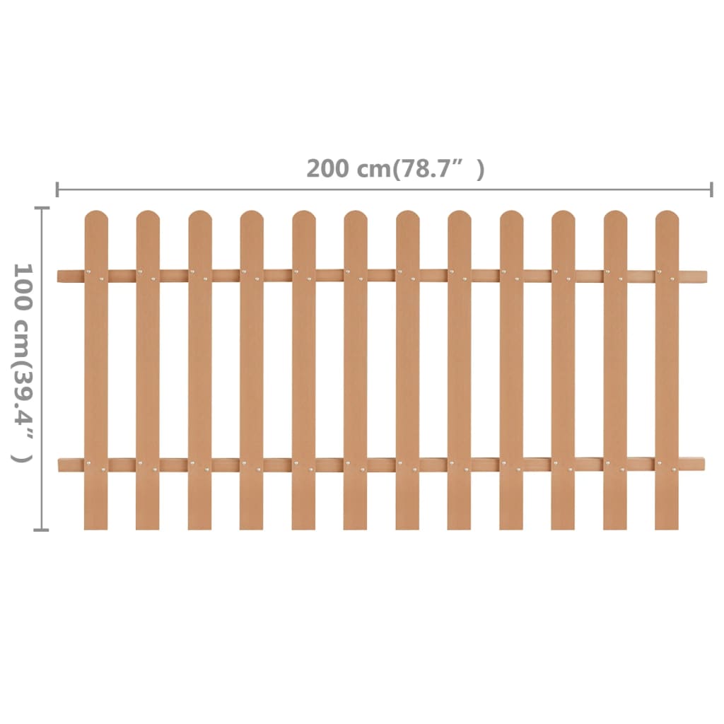 WPC Picket Fence 200x100 cm