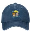 Copy Of Rilakkuma And Korilakkuma In The Rain Washed Baseball Cap Trendy Trucker Hat Unisex Men Sports Sun Visors Baseball Caps