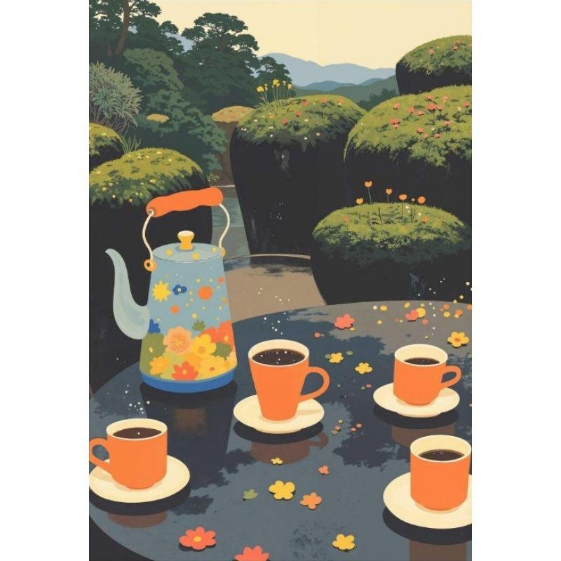 

Ретро Японская Еда Рис Кофе Завтрак Матча Суши Минималистичная Живопись Постер Холст Живопись Настенные Картины Домашний Кухонный Декор 21cm×30cm NoFrame