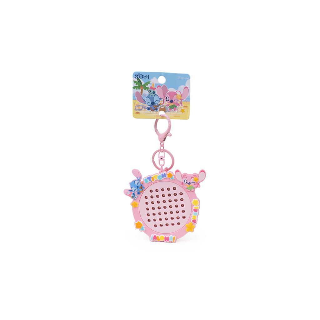 Stitch Beach Summer Steel Ball Art Board Keychain With Pvc Hang Decor Kids For