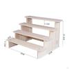 Wood Display Stand MultiFunctional Figurine Collection Shelf Tiered Design Wooden Riser for