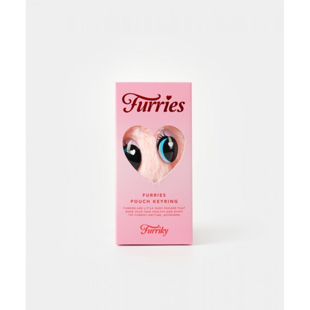 Furriky Glow Pink Furry Pouch Key Ring
