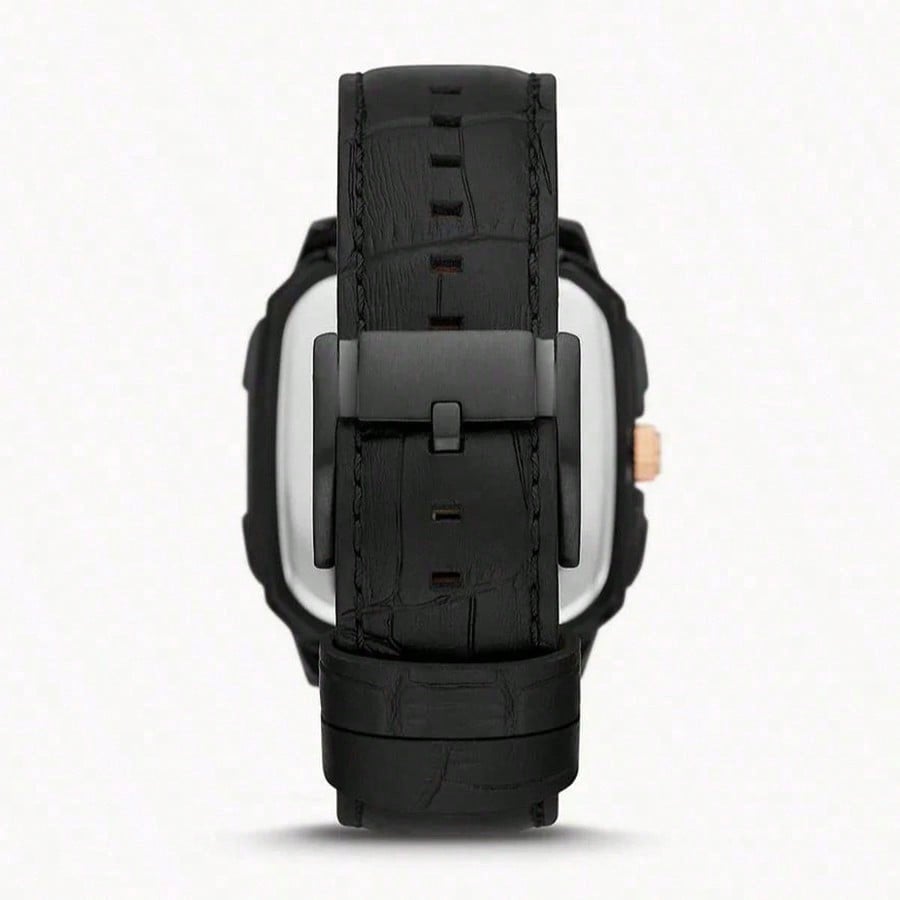 Ceas de mână pentru bărbați cu inscripție Automatic, cadran schelet negru, Nr. articol