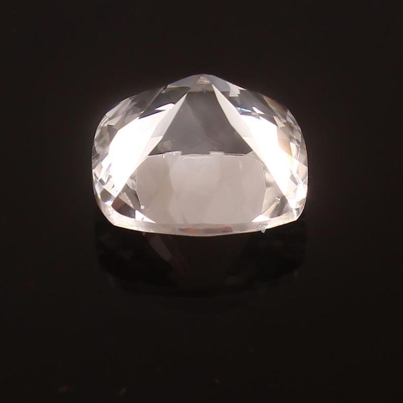 AAA Flawless 15x15mm Heated Ceylon White Sapphire Cushion Cut Loose Gemstone