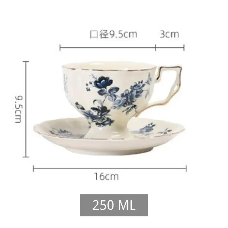 Evropská Bone China Čajová sada Anglický odpolední čajový set Čajová konvice Vysoce kvalitní porcelánová konvice na kávu