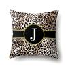 Polyester Pillow Case Decorative Leopard Print Home Furnishing 26 English Letter Printed Pillow Case