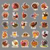 50 Turkey Doodle Personality Cartoon Thanksgiving Animal Children DIY Mobile Suitcase Stickers Waterproof