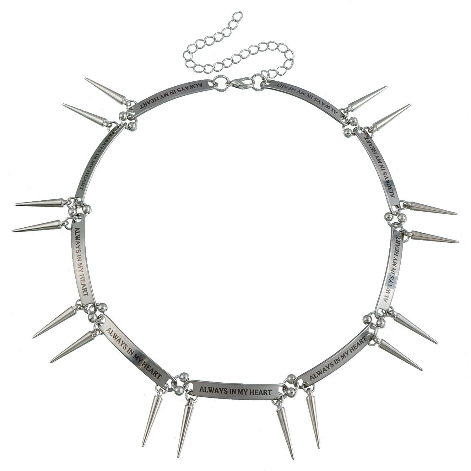 

Аксессуары Тяжелый металл Холодный ветер Заклепки воротник Панк Стиль Изысканная детка колье колье