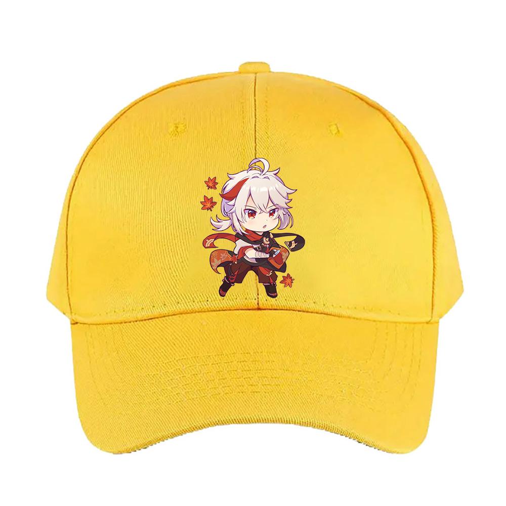 Genshin Impact Kazuha Chibi Cap Summer Woman Man Adult Casual Fashion Casual Adjustable Fishing Hat Sun Hat