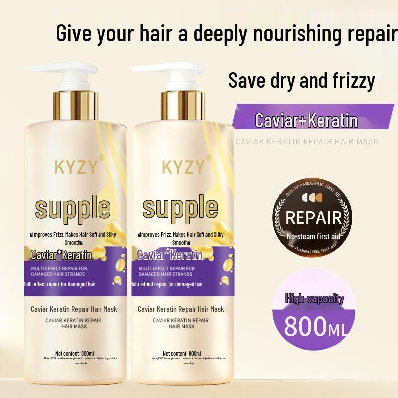 Moisturizing Repair Hair Mask, 800ml - Caviar & Keratin Formula for Dry, Frizzy Hair, Professional Salon-Grade.
