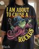 I Am About To Cause A Ruckus Wizard Frog Comfort Colors® Tshirt, Toad Sorcerer Magic Fantasy Vintage Bootleg Witchcraft Funny Tee