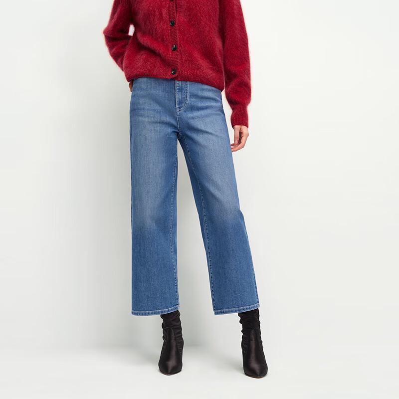 

OVVOVV Women s Turkish Fabric High-Waist Wide-Leg Cropped Jeans 28