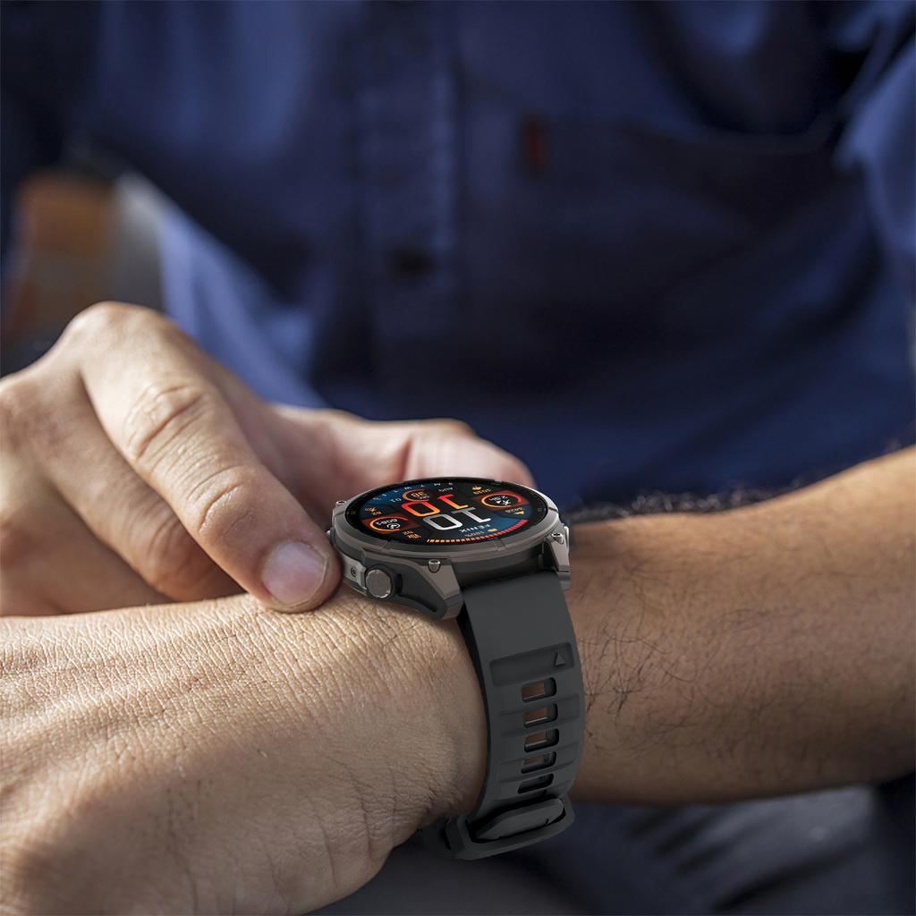 Šroubová ocelová přezka hodinek Silikonový řemínek Pro Garmin Fenix 8 E 47mm 7X Pro 51mm Epix/6 6X 5X Plus QuickFit 26mm 22mm Řemínek Náramek
