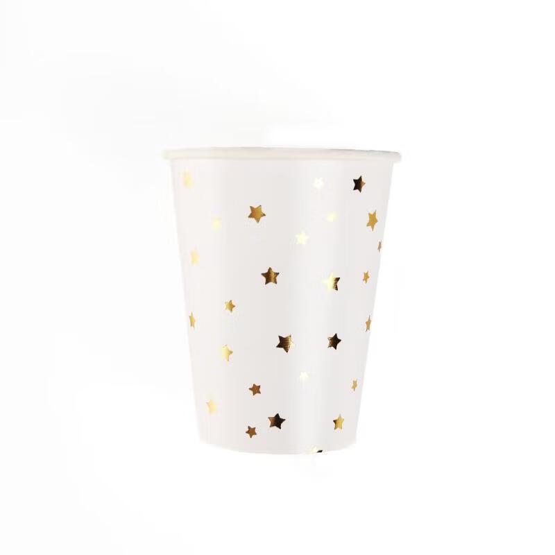 OIMG Disposable Party Paper Cups and Plates Set
