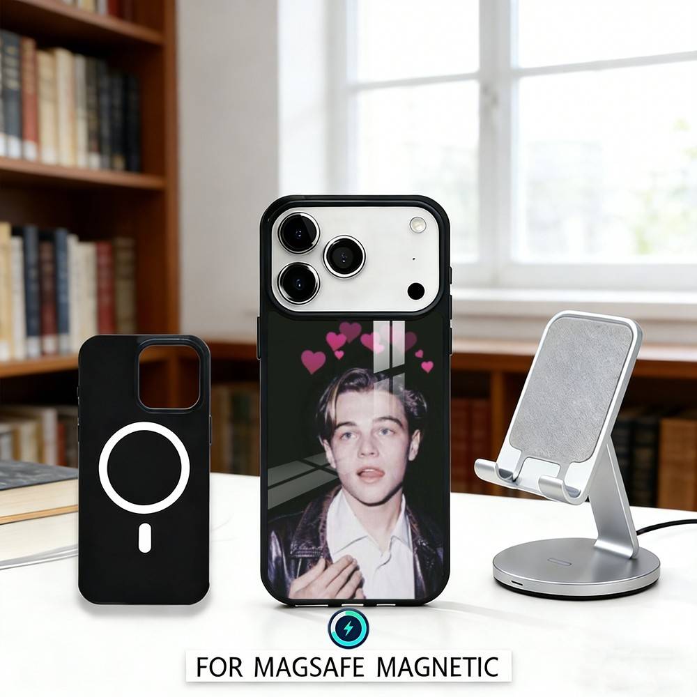 L-Leonardo dicaprio Phone Case For iPhone17,16,15,14,13,12,Pro,Max,Magnetic For Magsafe Wireless Charging iPhone16PROMAX