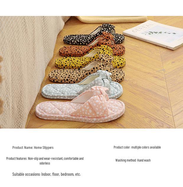 Ručně vyráběné bavlněné pantofle pro ženy - Protiskluzové, teplé a pohodlné pro všechna roční období do interiéru