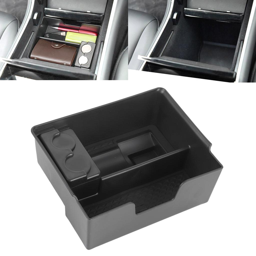 Vehicle Interior Central Storage Box Cup Holder Car Accessory for Tesla Model 3Y
