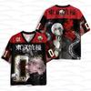 Camiseta de Verano para Hombre y Mujer con Estampado de Kaneki Ken Anime Estilo Y2K Cuello en V Manga Corta Ropa Urbana de Anime Top Deportivo Cosplay
