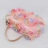 Pink Tote Bag Flower Shoulder High-end Spring Bag 2026 Luxury Designer Diamond Handbags for Woman Elegant Evening Wedding Clutch