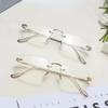 Rimless Myopia Optical Glasses Luxury Fashion Women Men Anti Blue Light Eyewear Metal Frameless Prescription Reading Glasses