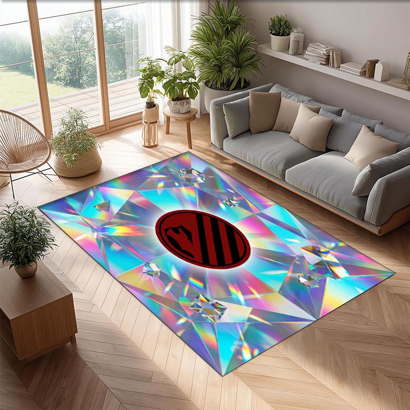 Atletico Madrid Printed Flannel Area Rug Non Slip Soft Polyester Floor Carpet Indoor Decor Mat for Bedroom Living Room Sofa Game Room Home Decoration
