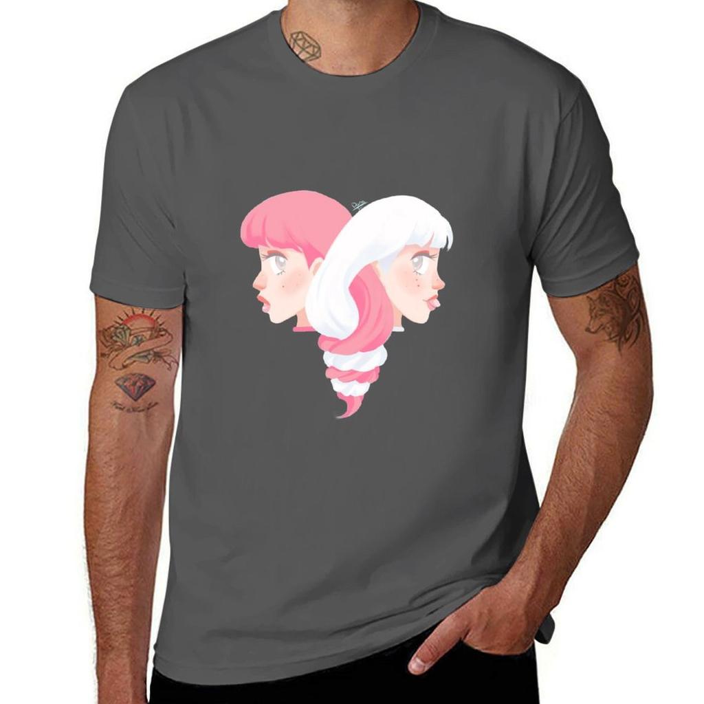 Ice Cream Hair Tshirt Active Sports Short Sleeve Cotton Shirt