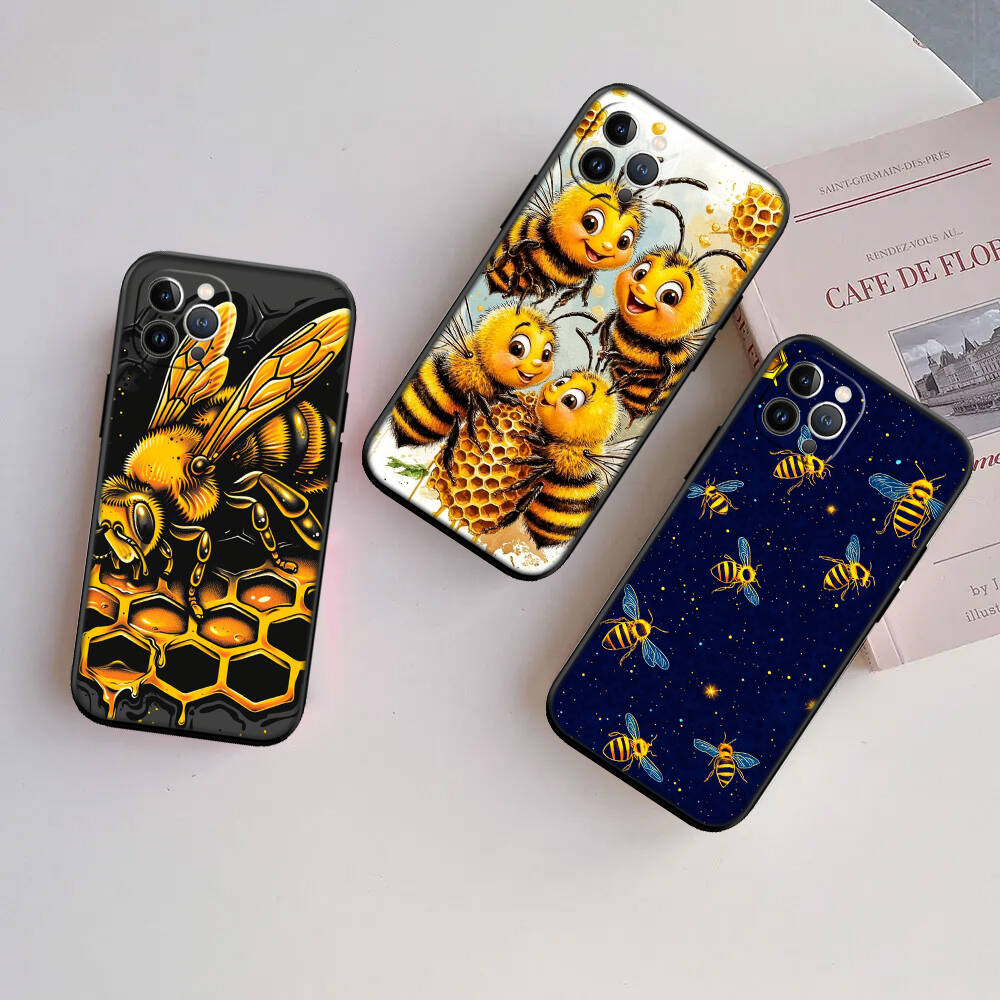 Art Bees Cartoon Case for Samsung Note 20 10 S25 Plus Ultra Lite FE A11 A26 A51 A52 A53 A56 A70 A71 A72 A73 M20 M30 M21 M31 M51