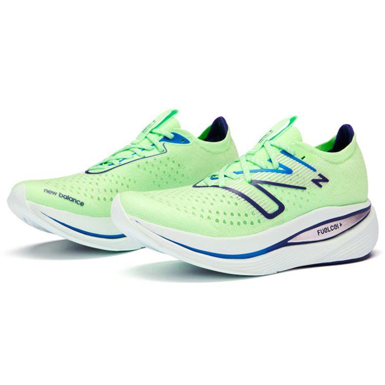 New Balance Zapatillas para Hombre FuelCell SuperComp Vibrant Spring Glow Verde Azul Victoria Albaricoque Vibrante MRCXLG2