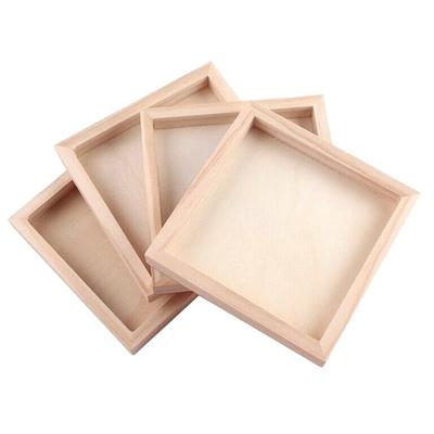 Wood Plate Tray Bottom Rack Pallet For Six-Sided Diy Painting Building Puzzle Blocks Tray For Kids Toy Storing Storage