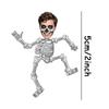 20pcs Customized Skull Sticker Personalized Skelen Funny Label Custom Face Paper Stickers Halloween Party Supply