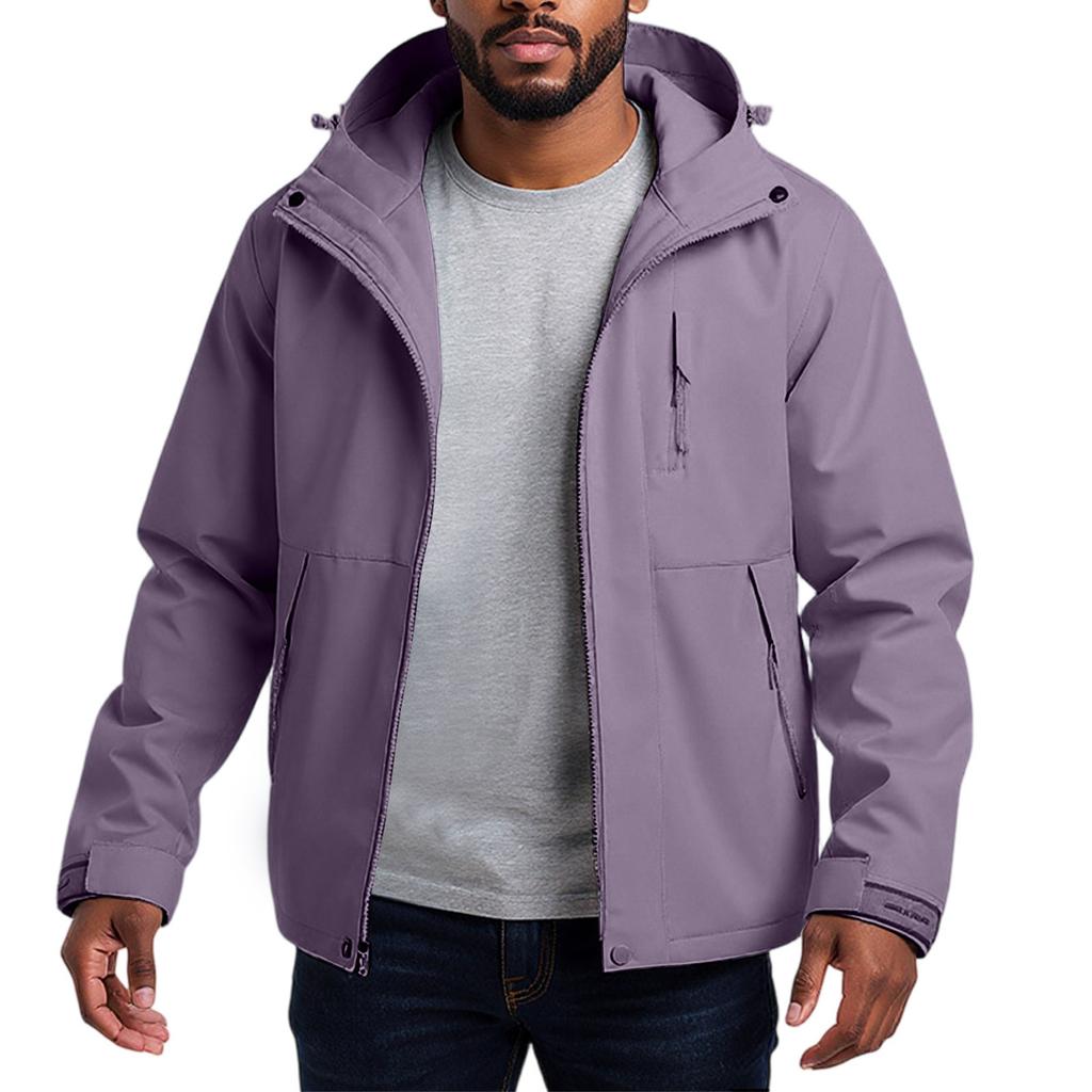 Men'S Loose Half Zipper Hooded Sweatshirt And Submachine Jacket