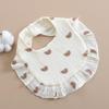 Korean Style Baby Bib: 6-Layer Pure Cotton Gauze with Lace, Cute, Soft & Absorbent