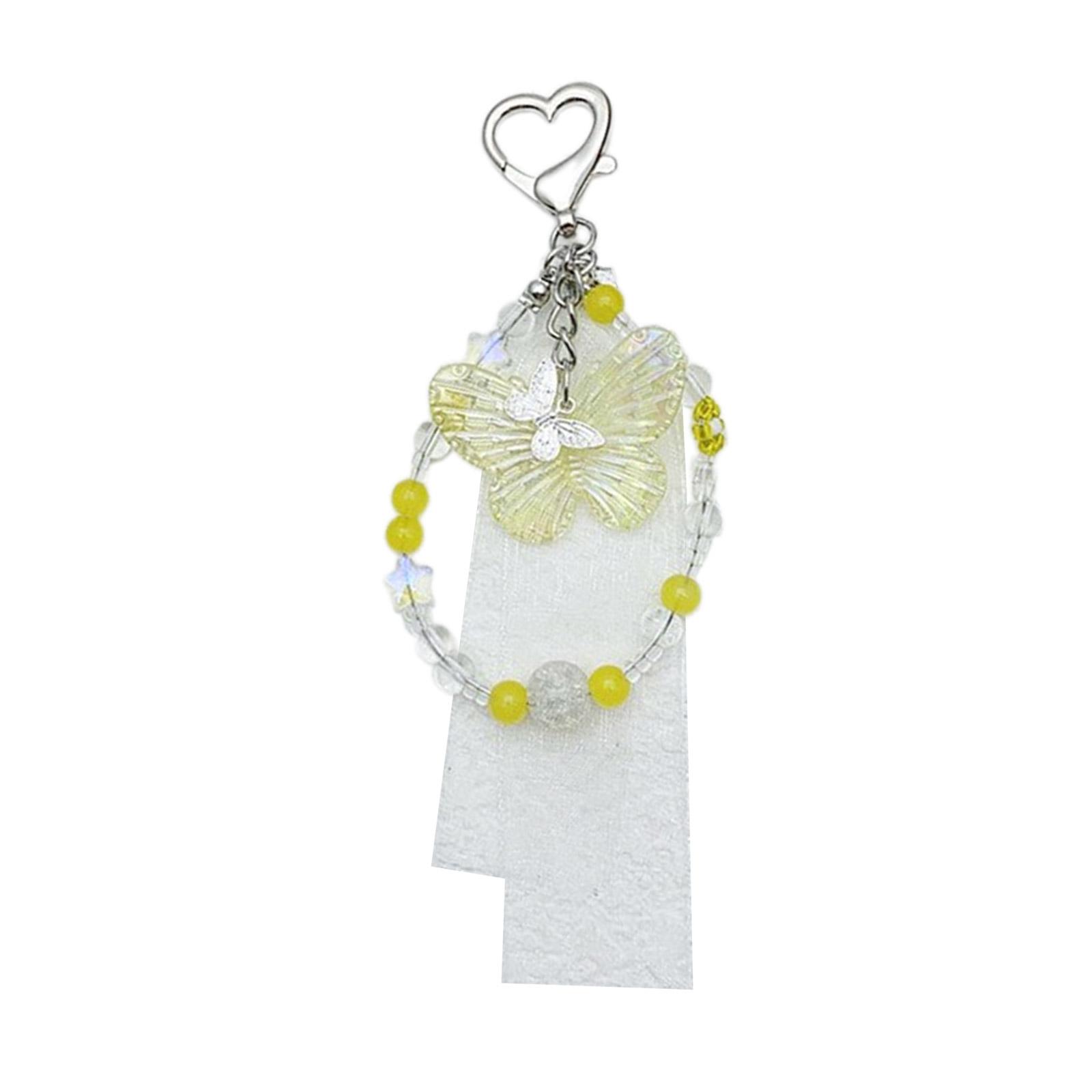 

Unique Keychain with Butterfly Detail Ribbon Keyring Bag Pendant Decoration Accessory Perfect for Backpacks and Handbag