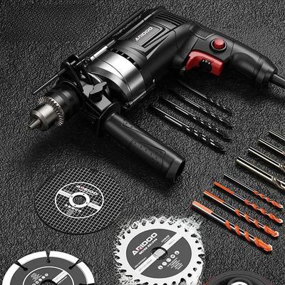 High-Power Dual-Function Electric Drill & Hammer for Household Use