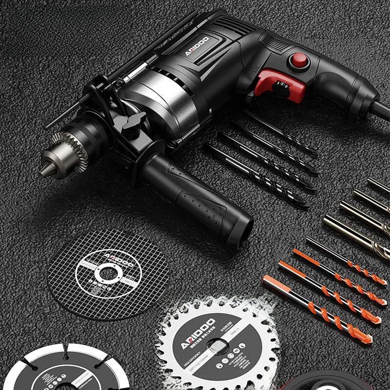 High-Power Dual-Function Electric Drill & Hammer for Household Use