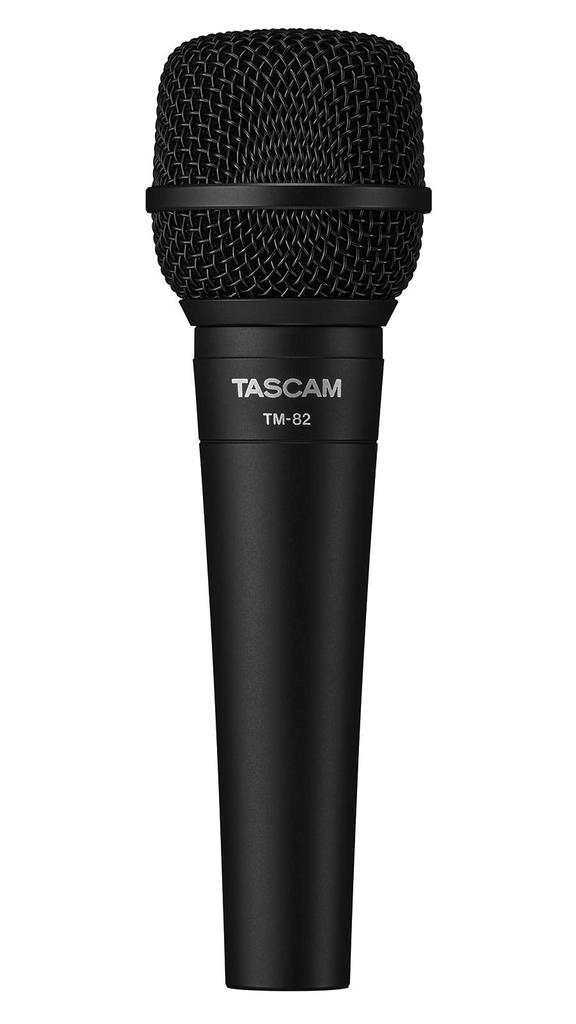 TASCAM Vocal Dynamic Microphone with Mic Holder for YouTube Live Simple PA Music and Karaoke TM-82 Vocals, Streaming, Recording, Events, Equipment,