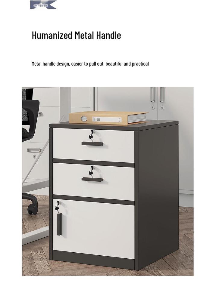 Modern Minimalist Filing & Archive Cabinet with Lock for Home & Office Storage